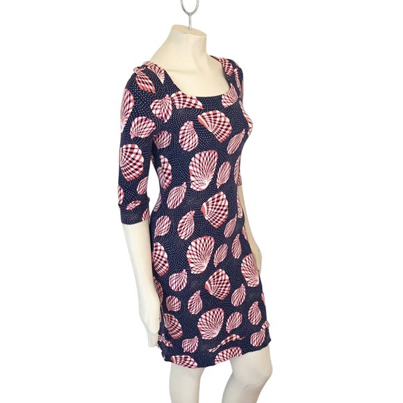 Lilly Pulitzer Navy and Red Shell Print Dress - Picture 4 of 9